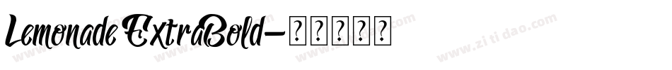 Lemonade ExtraBold字体转换